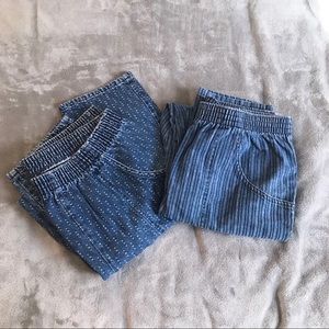 2  Vintage Elastic Waist Jeans Mom Jeans Slouchy